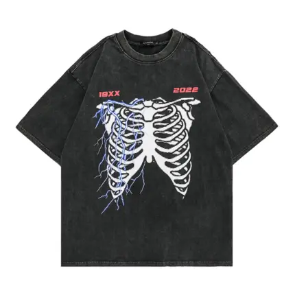 Футболка Lightning Bone Print Washed