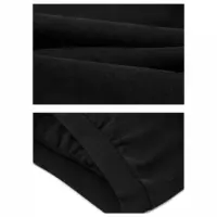 Світшот чорний unisex pullup oversize чорний однотонний модний утеплений на флісі унісекс оверсайз бавовняний купити