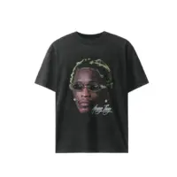 Футболка «Young Thug»: бавовна, вільний крій, круглий комір. Принт "Young Thug".