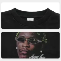 Футболка «Young Thug»: бавовна, вільний крій, круглий комір. Принт "Young Thug".