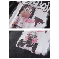 Футболка «Baby Uzi Vert 2» дихаюча бавовна, м'яка на дотик, стійка до зношування, стандартний поло-комір, короткі рукава з принтом