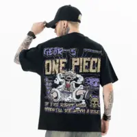 Футболка «One Piece Luffy»: матеріал - 95% бавовна, 5% поліестер, вільний крій з круглим коміром та принтом спереду і на спині.