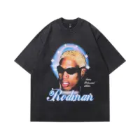 Футболка «Merry Rodman»: чорна oversize футболка з яскравим принтом Родмана. Виготовлена зі 100% бавовни, забезпечує комфорт і стиль.