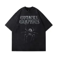 Чоловіча футболка «Arachnid Gothic» з 100% бавовни, прикрашена зображенням павука у готичному стилі.