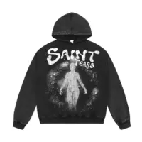 Худі «SAINT TEARS» у чорному та світло-синьому кольорах із великим графічним принтом на спині.