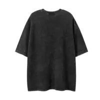 Футболка-oversize із темної бавовни з друком обличчя у стилі Travis Scott.