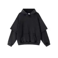 Худі oversize з подвійним рукавом «REIGN»