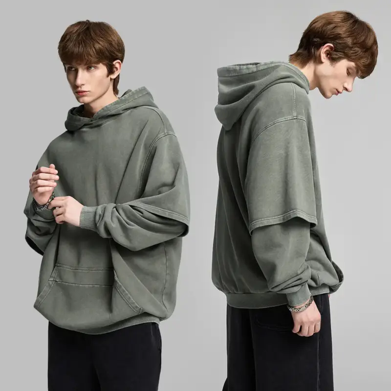 Худі oversize з подвійним рукавом «REIGN» - Зображення 9