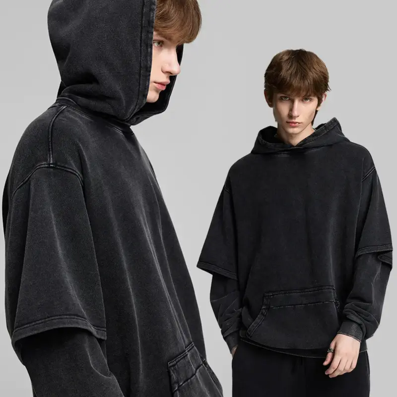 Худі oversize з подвійним рукавом «REIGN» - Зображення 5