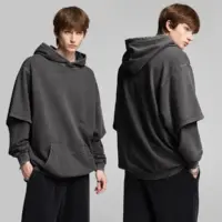 Худі oversize з подвійним рукавом «REIGN» - Зображення 7