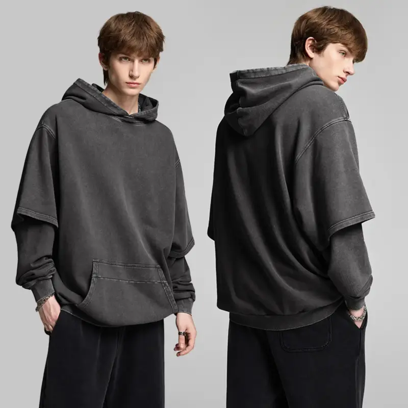 Худі oversize з подвійним рукавом «REIGN» - Зображення 7
