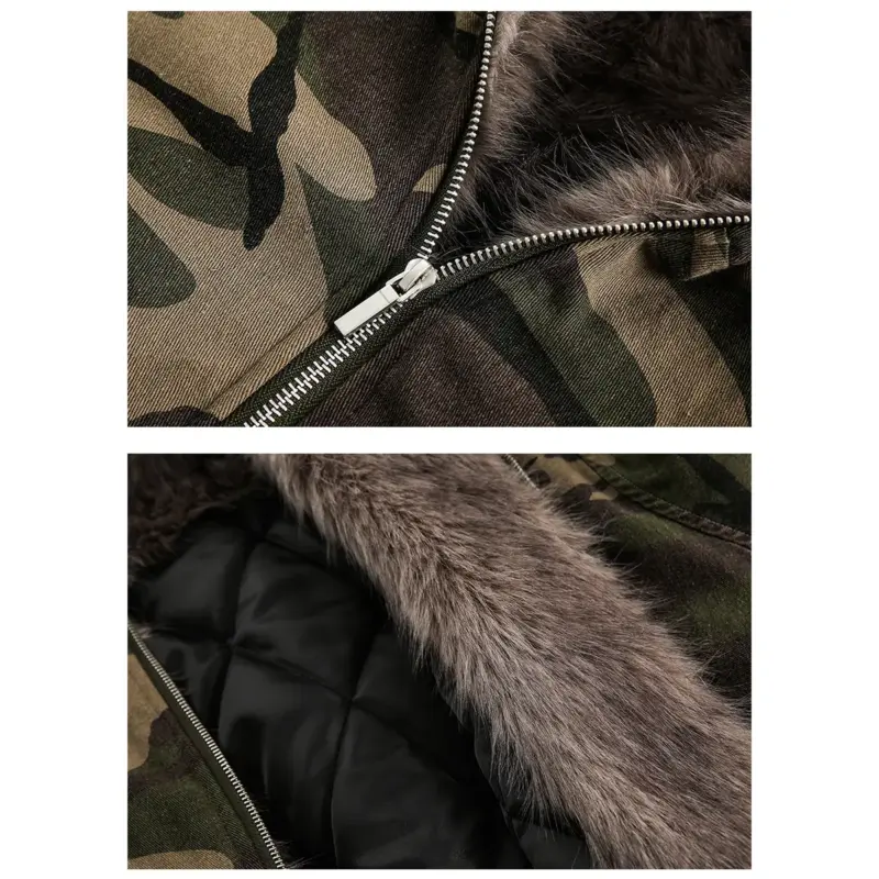 Джинсова куртка з хутром «CAMO HAVEN» - Зображення 5