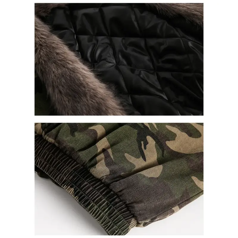 Джинсова куртка з хутром «CAMO HAVEN» - Зображення 7