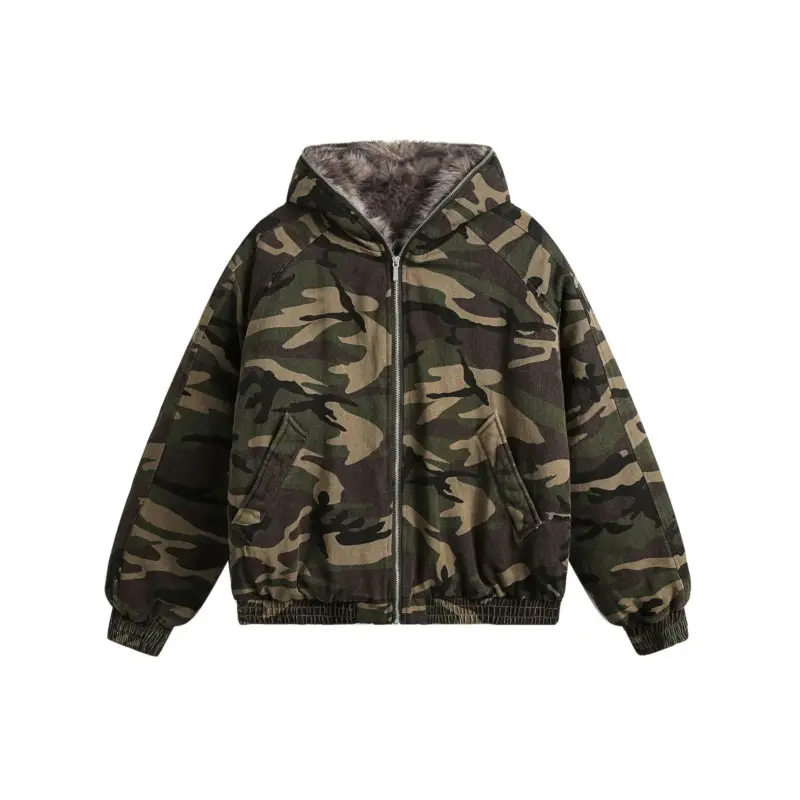 Джинсова куртка з хутром «CAMO HAVEN» - Зображення 2